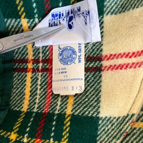 Vintage Woman's Bobbie Brook's Plaid Wool Plaid Made In USA Blazer Sz 13 - Picture 8 of 10